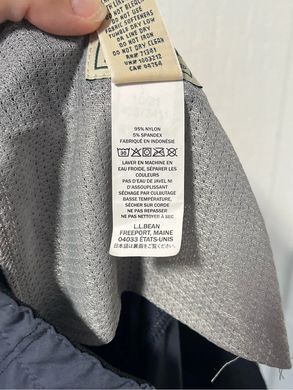 L.L.Bean Kids Size 16 Unisex Convertible Zip Off Hiking Pants Navy 512948